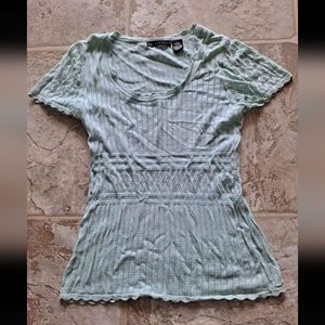 Light aqua crochet dress top sz S